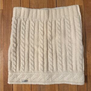 Everest Designs Hand Made in Nepal Wool Ivory Cream Sweater Knit Skirt Medium